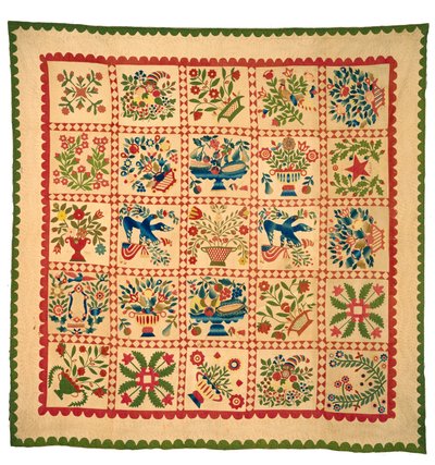 Baltimore Album Quilt by American School